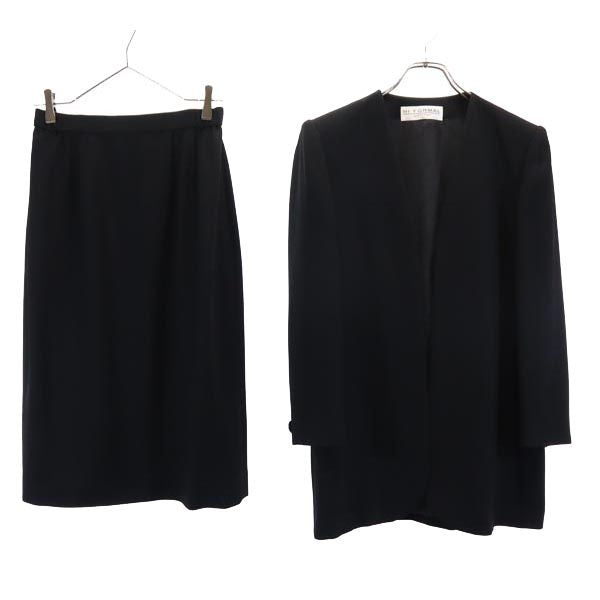 GIVENCHY ジバンシィ 日本製 スカートスーツ 上下 セットアップ 12AB 黒 レディース