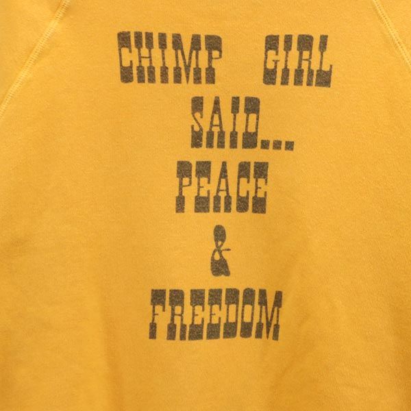 BABY MILO ベイビーマイロ 日本製 プリント 長袖 スウェット 130 オレンジ系 A BATHING APEトレーナー キッズ