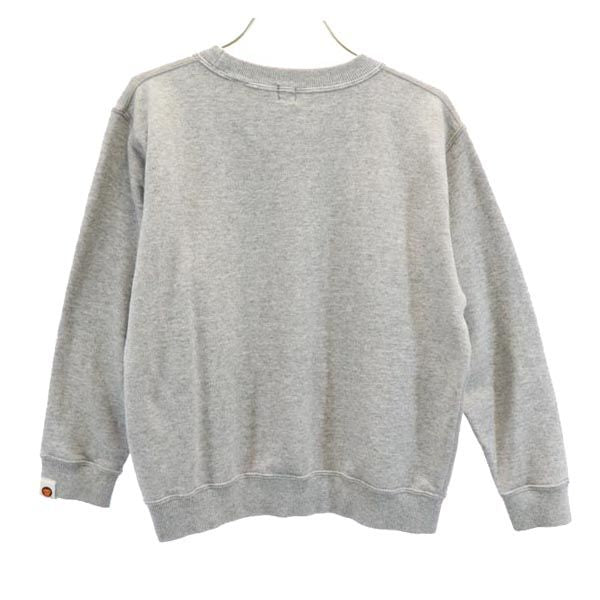 BABY MILO ベイビーマイロ 日本製 プリント 長袖 スウェット 130 グレー A BATHING APEトレーナー キッズ