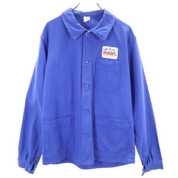 EURO WORK ユーロワーク 60s ヴィンテージ エビアン 長袖 ジャケット ブルー ワッペン 刺繍 メンズ