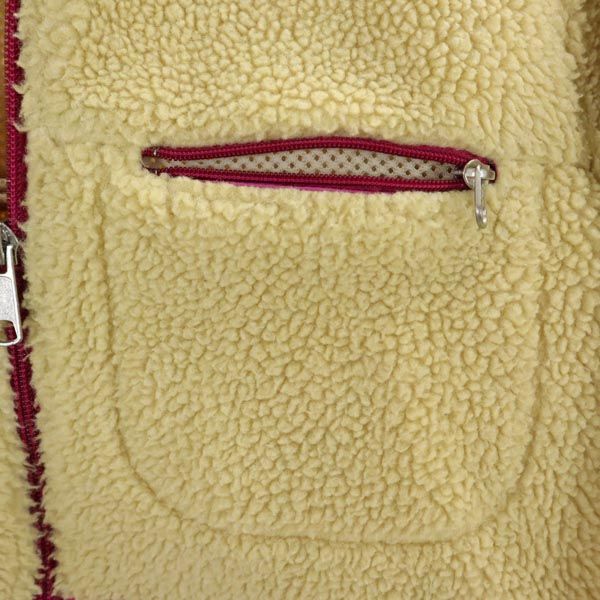 HYSTERIC ヒステリック 日本製 ボア フリースジャケット ベージュ×ピンク レディース