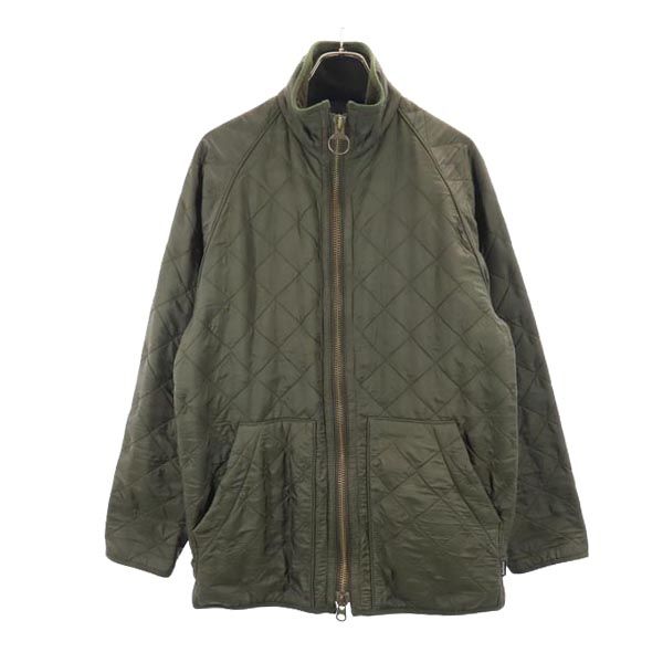 Barbour バブアー キルティングジャケット S グリーン系 裏フリース メンズ