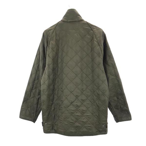 Barbour バブアー キルティングジャケット S グリーン系 裏フリース メンズ