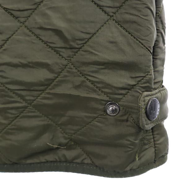 Barbour バブアー キルティングジャケット S グリーン系 裏フリース メンズ