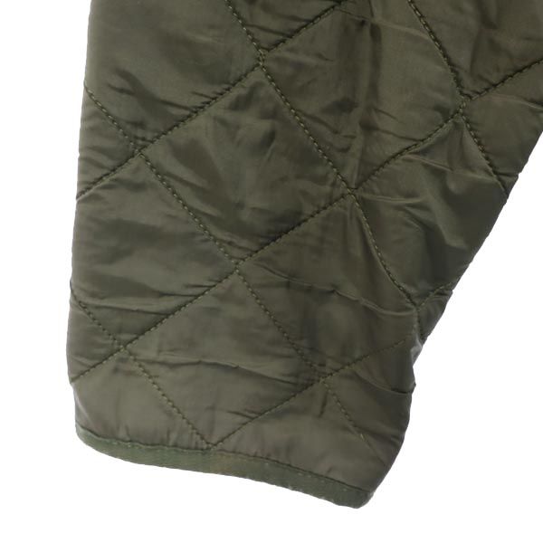Barbour バブアー キルティングジャケット S グリーン系 裏フリース メンズ