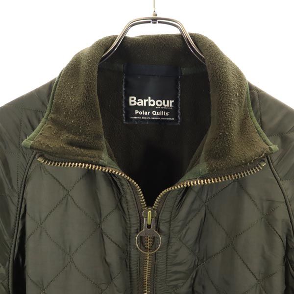 Barbour バブアー キルティングジャケット S グリーン系 裏フリース メンズ