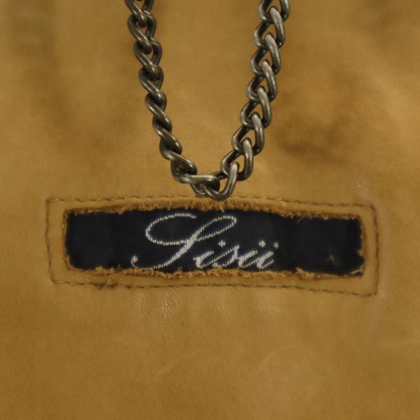 Sisii シシ 日本製 牛革 レザー ライダースジャケット S キャメル系 本皮 レディース