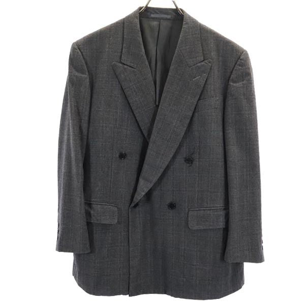 LANVIN ランバン ウール スーツ 上下 セットアップ ST46-54 グレー系 テーラードジャケット ロングパンツ メンズ