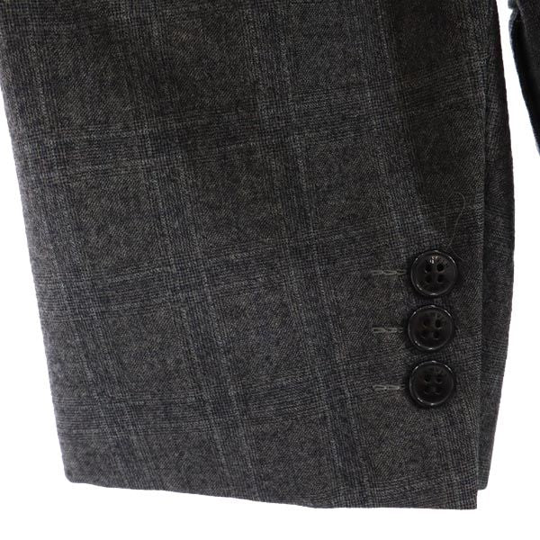 LANVIN ランバン ウール スーツ 上下 セットアップ ST46-54 グレー系 テーラードジャケット ロングパンツ メンズ