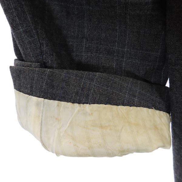 LANVIN ランバン ウール スーツ 上下 セットアップ ST46-54 グレー系 テーラードジャケット ロングパンツ メンズ