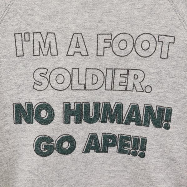 BABY MILO ベイビーマイロ 日本製 プリント 長袖 スウェット トレーナー 130 グレー系 裏起毛 A BATHING APE キッズ