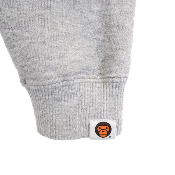 BABY MILO ベイビーマイロ 日本製 プリント 長袖 スウェット トレーナー 130 グレー系 裏起毛 A BATHING APE キッズ