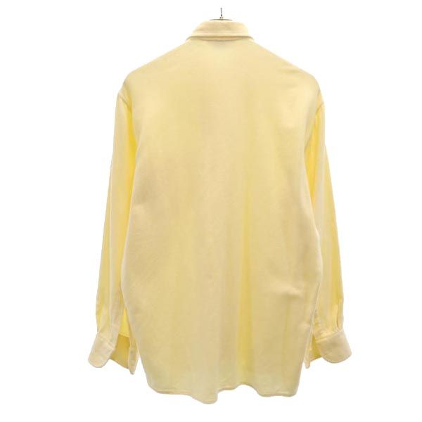 LUCIANO BARBERA ルチアーノバルベラ イタリア製 長袖 ボタンダウンシャツ M イエロー系 メンズ