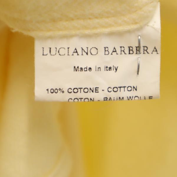LUCIANO BARBERA ルチアーノバルベラ イタリア製 長袖 ボタンダウンシャツ M イエロー系 メンズ