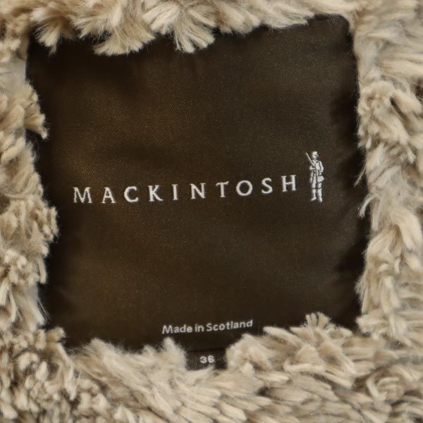 Mackintosh マッキントッシュ 英国製 ボア キルティングジャケット 36 グレー系 レディース