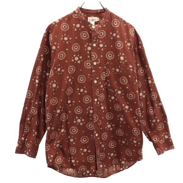 J.CREW ジェイクルー 長袖 スタンドカラー シャツ S ブラウン系 メンズ