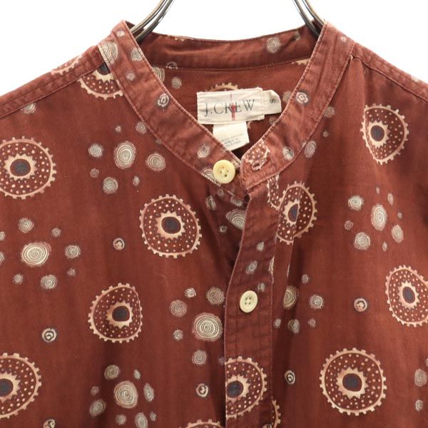 J.CREW ジェイクルー 長袖 スタンドカラー シャツ S ブラウン系 メンズ