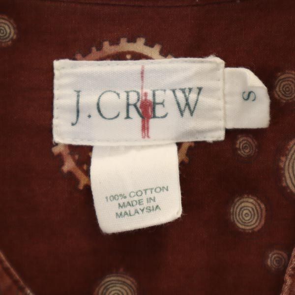 J.CREW ジェイクルー 長袖 スタンドカラー シャツ S ブラウン系 メンズ