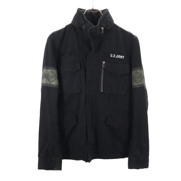 Lui's ルイス 長袖 ミリタリージャケット S ブラック ワークジャケット メンズ