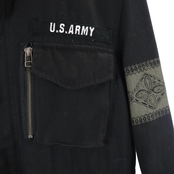 Lui's ルイス 長袖 ミリタリージャケット S ブラック ワークジャケット メンズ