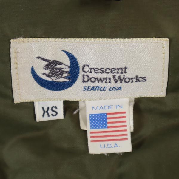 Crescent Down Works クレセントダウンワークス USA製 ダウンジャケット XS レッド系 メンズ