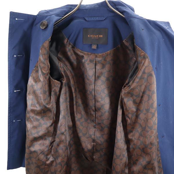 COACH コーチ ショート トレンチコート XS ネイビー レディース