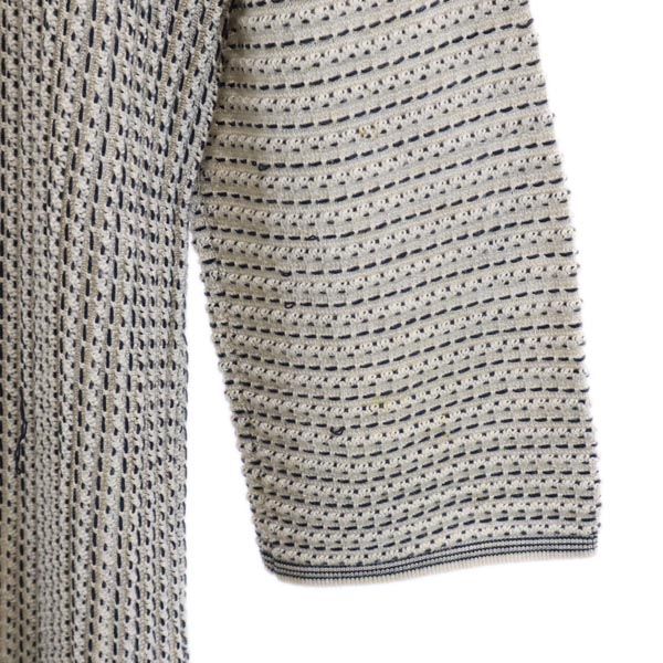 MAX MARA マックスマーラ 総柄 7分袖 ニット チュニック 白系 レディース