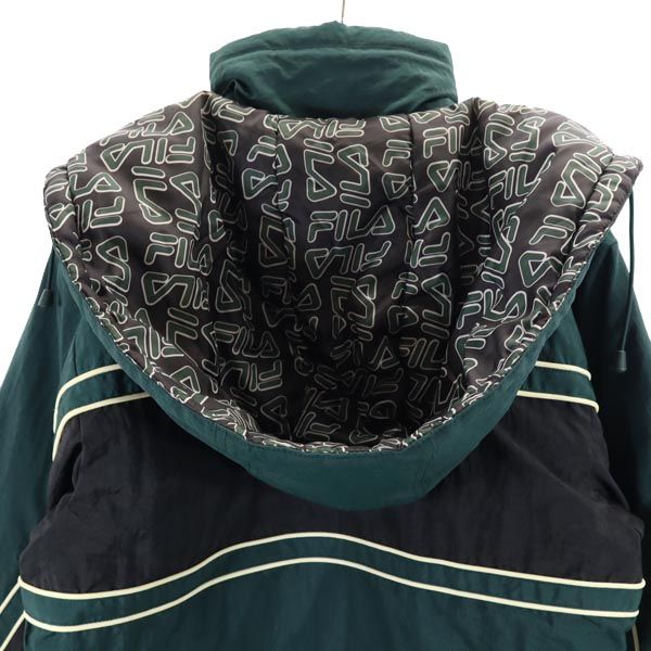 FILA フィラ 90s オールド ナイロン 中綿ジャケット S グリーン系 メンズ