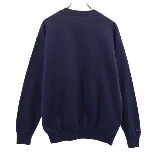 JANSPORTS ジャンスポーツ 90s USA製 オールド 長袖 スウェット トレーナー M ネイビー カレッジ 裏起毛 メンズ