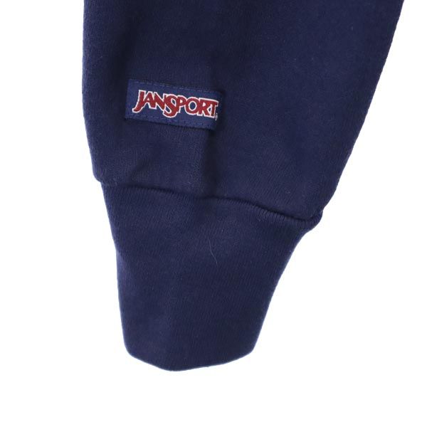JANSPORTS ジャンスポーツ 90s USA製 オールド 長袖 スウェット トレーナー M ネイビー カレッジ 裏起毛 メンズ