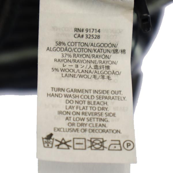 未使用 ARMANI EXCHANGE アルマーニエクスチェンジ ボーダー柄 長袖 Vネック ニット セーター XL グレー メンズ