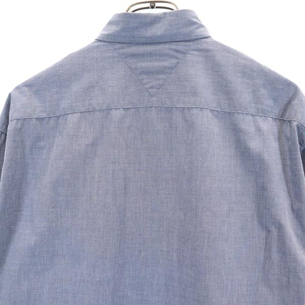 TOMMY HILFIGER トミーヒルフィガー 90s オールド 長袖 ボタンダウンシャツ M ネイビー系 メンズ