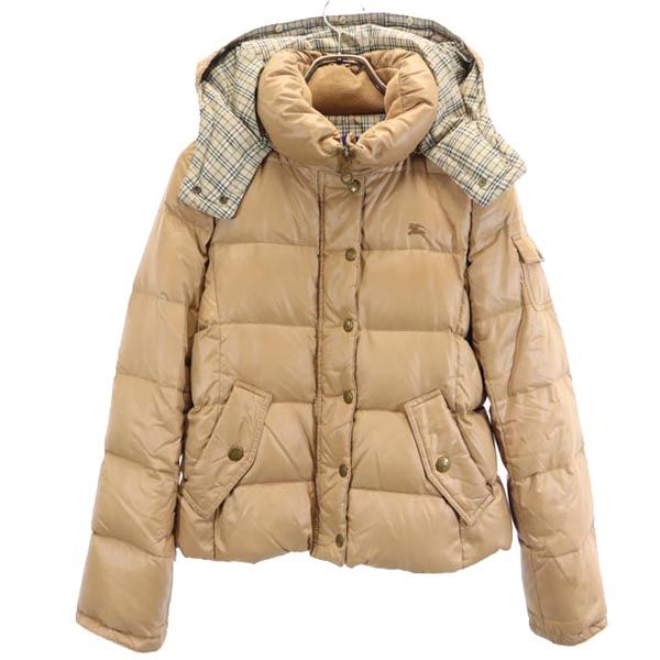 バーバリーブルーレーベル 三陽商会 ダウンジャケット 38 ベージュ系 BURBERRY BLUE LABEL レディース