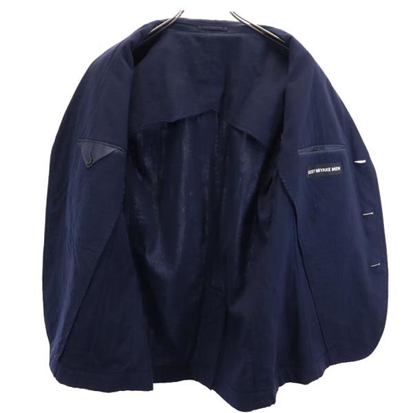 ISSEY MIYAKE イッセイミヤケ 日本製 テーラードジャケット 2 ネイビー メンズ