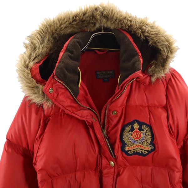 POLO JEANS COMPANY ポロジーンズカンパニー ダウンジャケット XL 赤 レディース