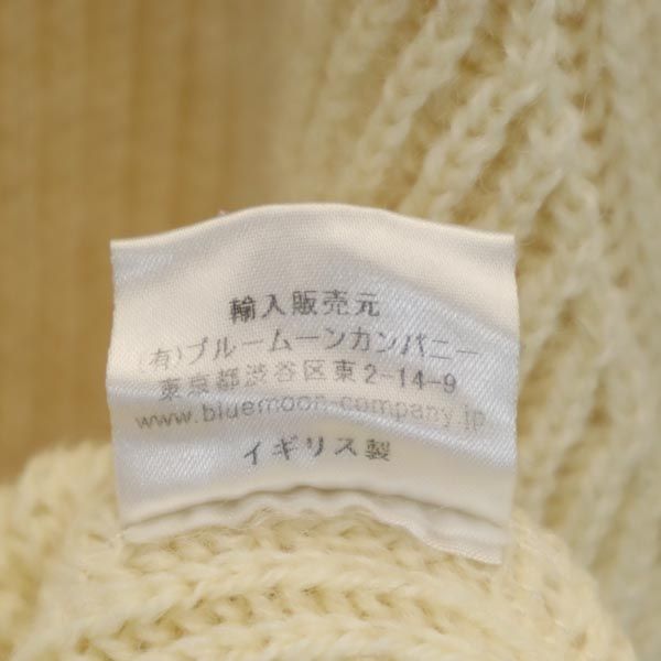 Kerry woollen mills ケリーウーレンミルズ イギリス製 長袖 ウール セーター 36 アイボリー ニット レディース