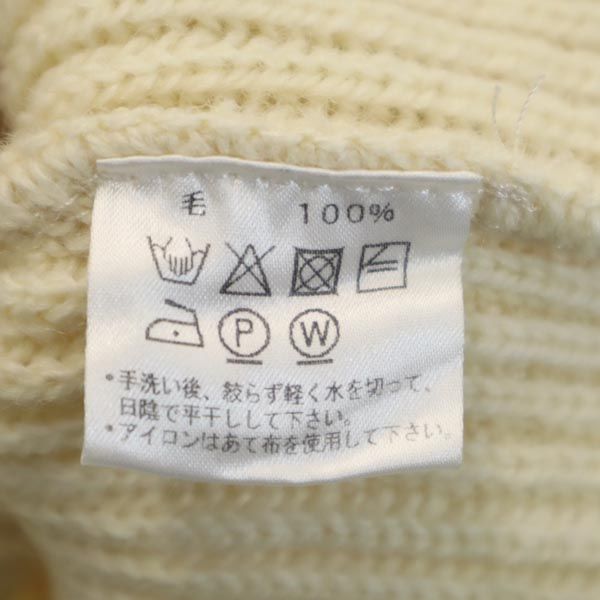Kerry woollen mills ケリーウーレンミルズ イギリス製 長袖 ウール セーター 36 アイボリー ニット レディース
