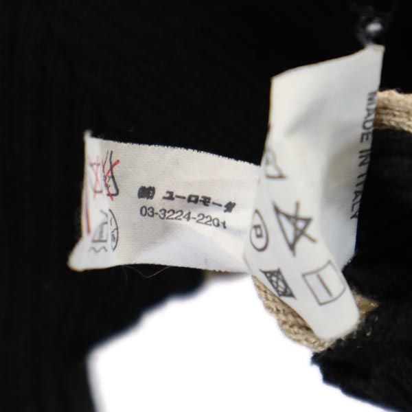 PAULE KA ポールカ 7分袖 リブニット カットソー S ブラック レディース