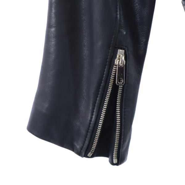 UNITED TOKYO ユナイテッドトウキョウ ISHIKAWA 日本製 羊革 レザー ダブルライダースジャケット 2 ブラック 本皮 レディース