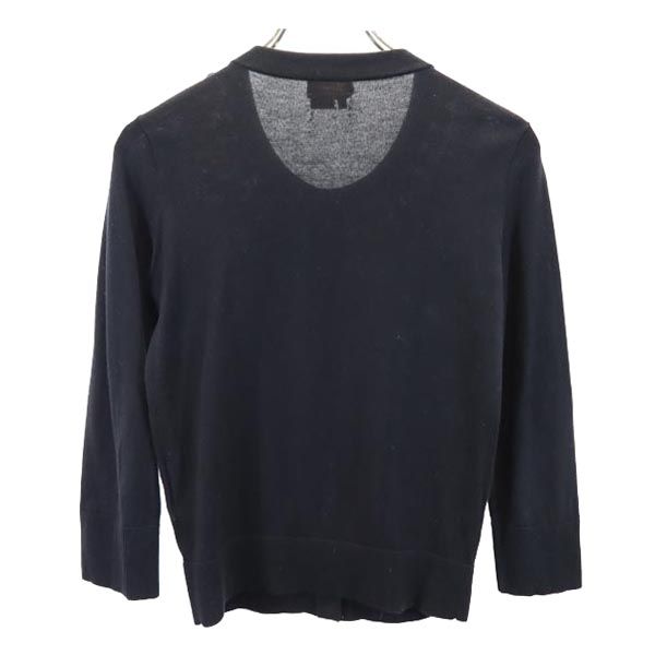 Kate Spade ケイトスペード 長袖 コットン ニット カーディガン XS 黒 レディース