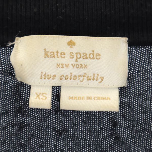Kate Spade ケイトスペード 長袖 コットン ニット カーディガン XS 黒 レディース