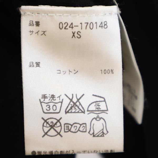 Kate Spade ケイトスペード 長袖 コットン ニット カーディガン XS 黒 レディース