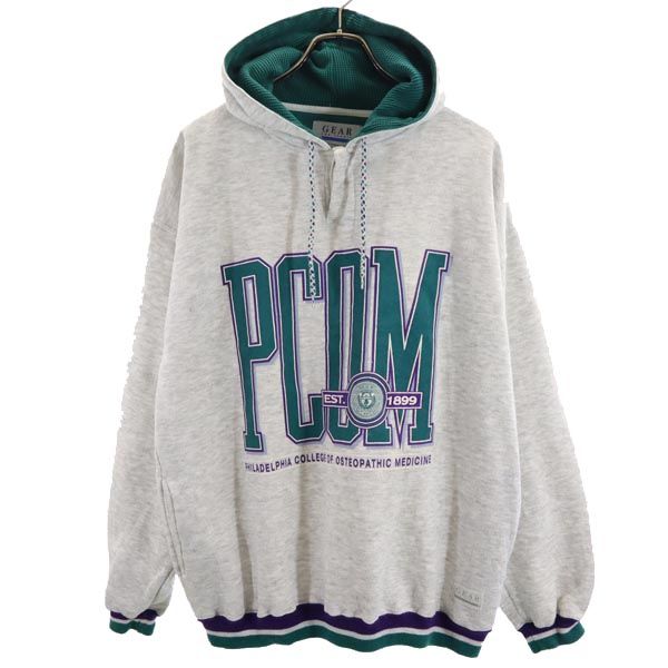 GEAR ギア 長袖 スウェットパーカー L グレー系 裏起毛 メンズ