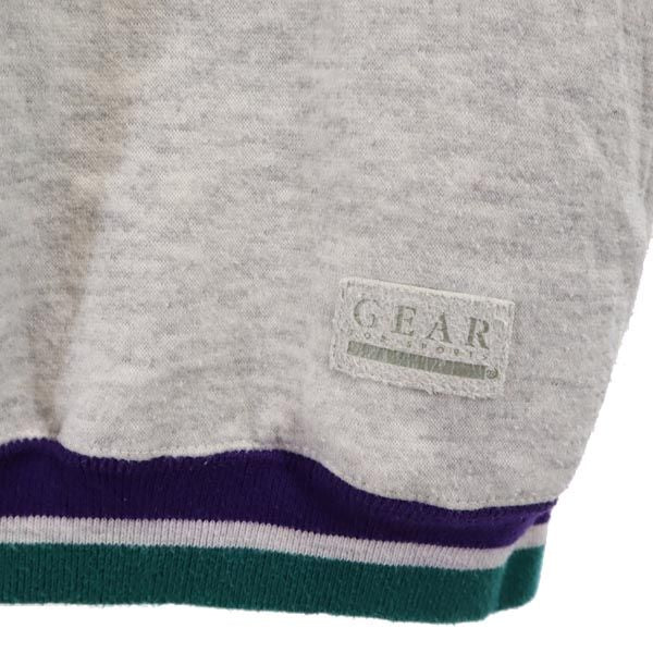 GEAR ギア 長袖 スウェットパーカー L グレー系 裏起毛 メンズ