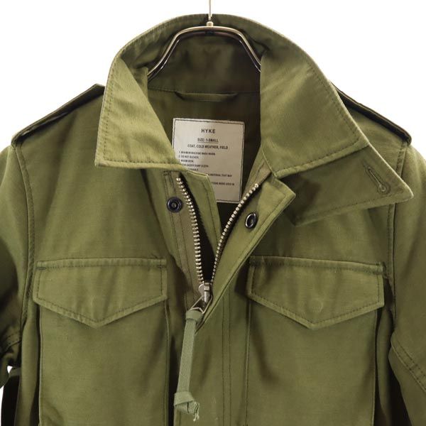 HYKE ハイク 日本製 ミリタリージャケット S カーキ メンズ