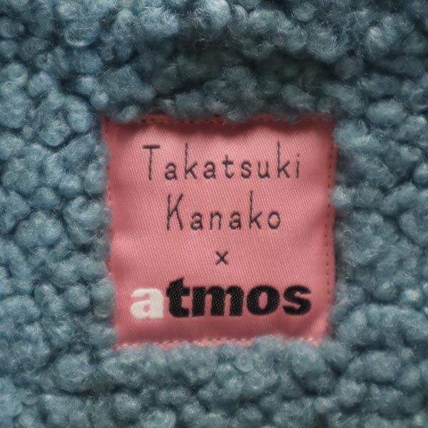 atmos アトモス Takatsuki Kanako コラボ 裏ボア フェイク レザージャケット M ブラック×ブルー TK2 レディース