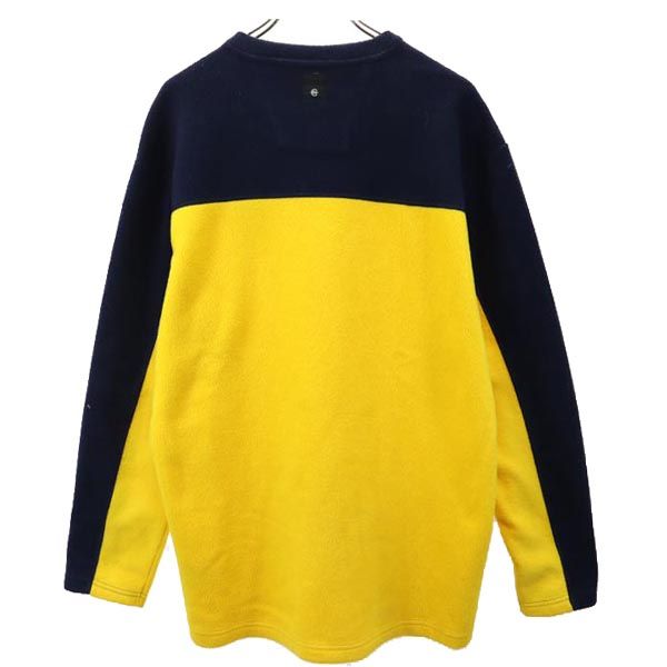 NAUTICA ノーティカ USA製 長袖 ボアフリース トレーナー M イエロー メンズ