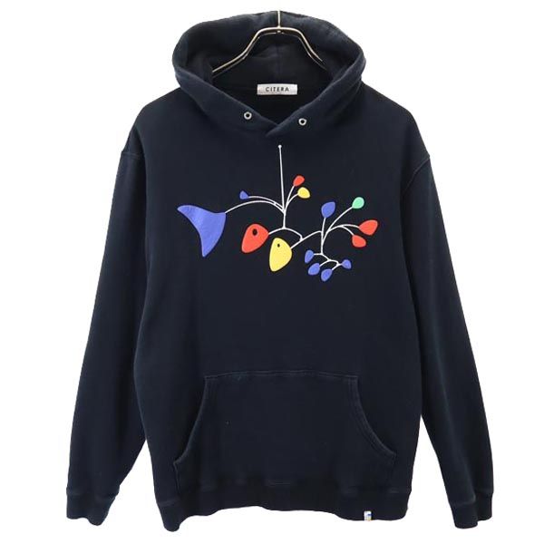 シテラ 日本製 長袖 スウェットパーカー M ブラック CITERA メンズ