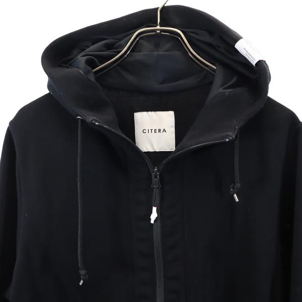 CITERA シテラ 日本製 長袖 ジップパーカー S ブラック系 メンズ