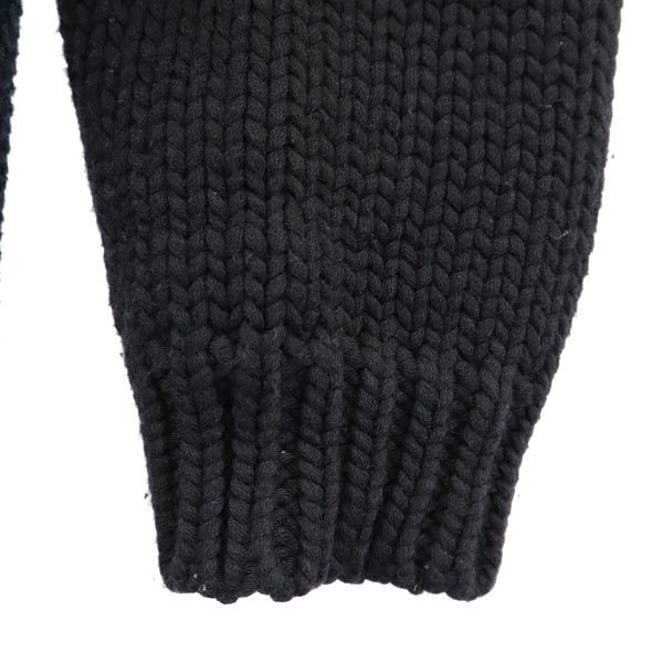 MARC BY MARC JACOBS マークバイマークジェイコブス 5分袖 リネンブレンド 切替 セーター XS ネイビー系 ニット レディース